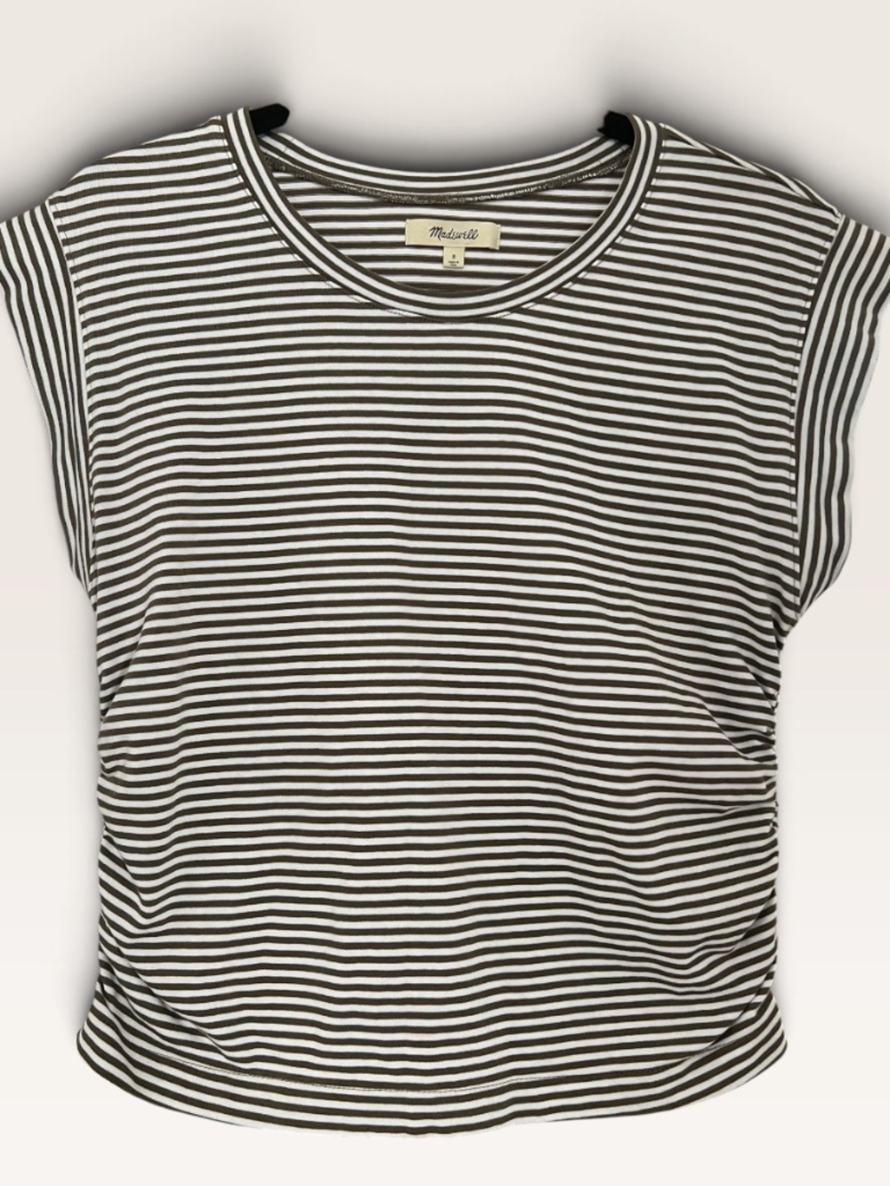 Madewell Side-Cinch Striped Muscle Tee (S)